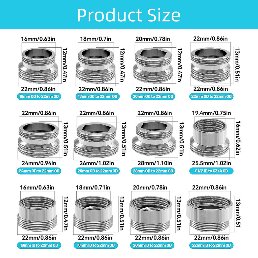 Stainless Steel Shower Faucet Interfaces Set Shower Head Connection set Shower Faucet Adapter for Bathroom Fittings