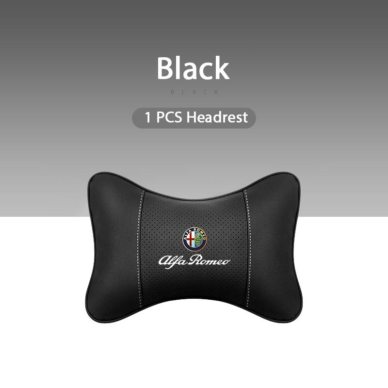 Car Neck Pillows Both Side Pu Leather Headrest Waist Pillow For Alfa Romeo Giulietta Mito 159 Giulia Stelvio 156 147 Tonale IM0