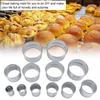   12PCS Stainless Steel Round Cutters   Pastry for Baking Dough   Mousse Cake Pizza with Premium Rustproof Cylindrical Design  