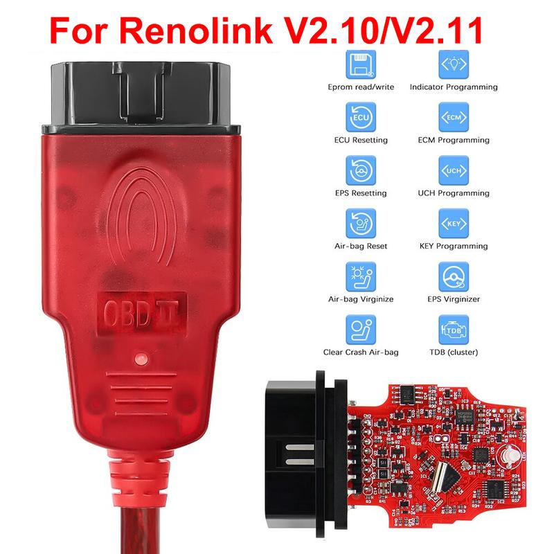 Renolink V2.10 Renolink V2.11 для Renault Программатор ЭБУ Ключ ЭБУ Согласование UCH Кодирование приборной панели eeprom и flash