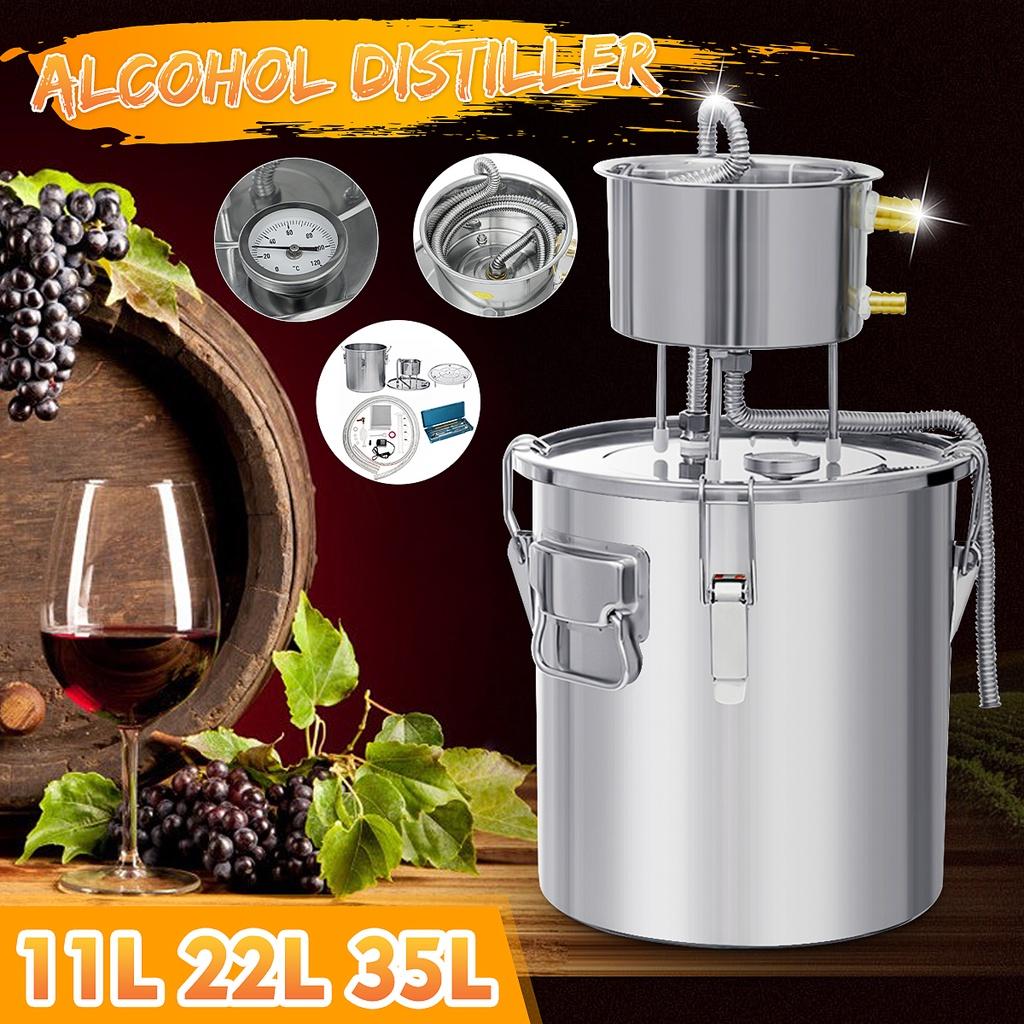 3/6/9 Gallon 11/22/35 Litres Copper Tube Moonshine Still Spirits Water Alcohol Distiller Home Brew Wine Making Kit