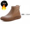 Koznoy 2.5cm Natural Genuine Leather Spring Chimney Autumn Motorcycle Boots Women Ladies Fashion Ankle Booties Moccasins Shoes