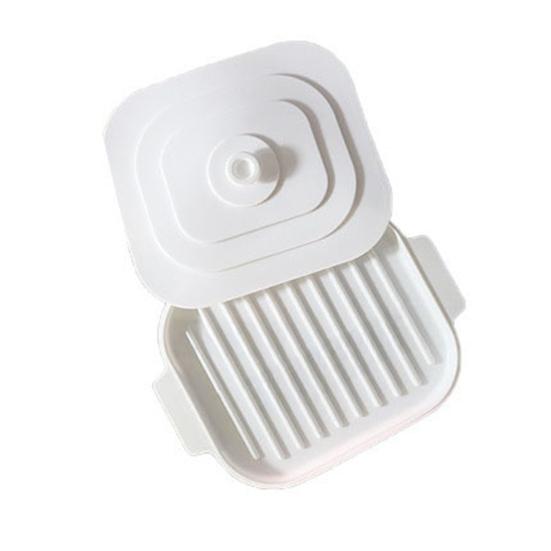 Bun Maker Machine Cake Plate Bun Mold with Transparent Lid Easy Bun Making Tool Ergonomic Design Baking Tray