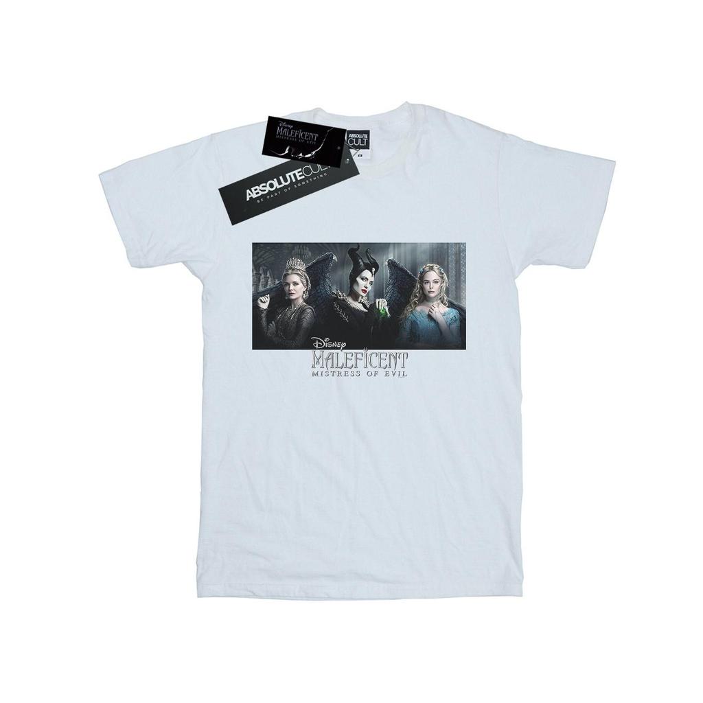 Disney Womens/Ladies Maleficent Mistress Of Evil Character Poster Cotton Boyfriend T-Shirt