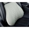 Luxury Car Neck Pillow Set Leather Embroidered Waist Backrest Lumbar Support Cushion Auto Seat Travel Headrest Pillow For