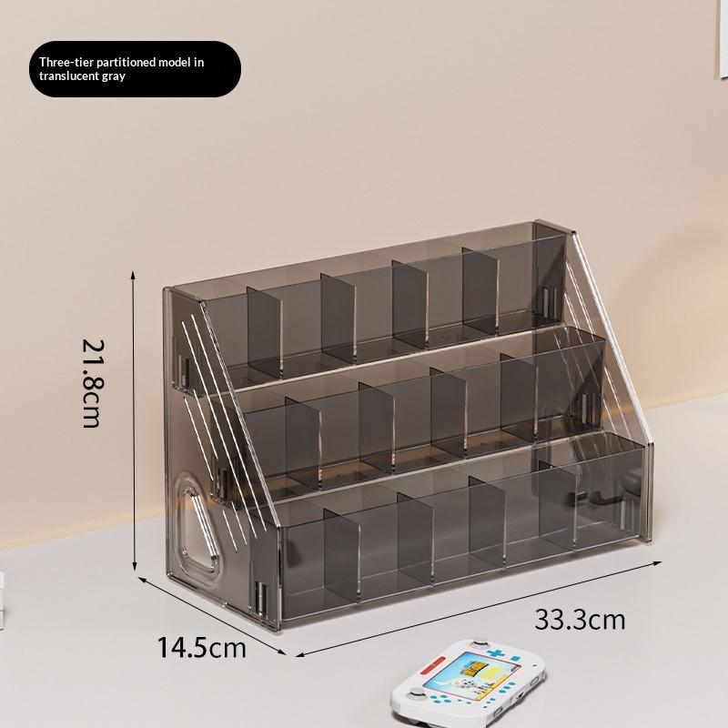 Multifunction Acrylic Desk Organizer DIY Pen Storage with Spacious Compartments for Office and School