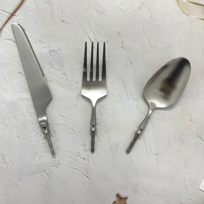 Набор обеденных вилок Ruhan из нержавеющей стали 304 с деревянной ручкой (2-Pack)