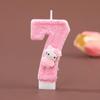 Hello Kitty Pink Skirt Birthday Cake Number Candles – Cute, Creative, Handmade Ornaments for Party Atmosphere