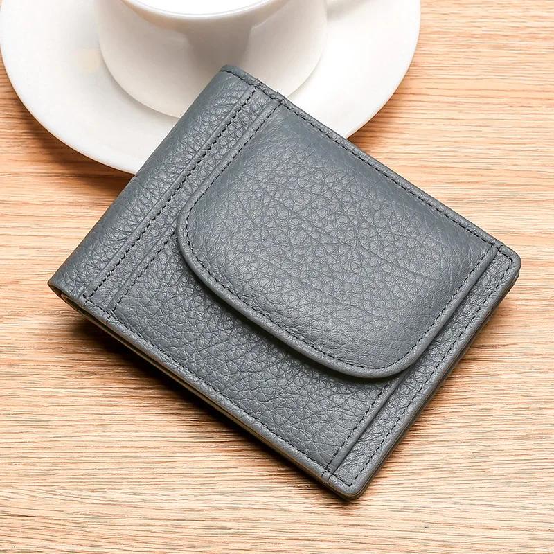 Маленький держатель для монет, мини-сумка для денег, портативный клатч, новые мужские кошельки из натуральной кожи, мужские кошельки из воловьей кожи