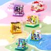 Строительные блоки Sanrio Хелло Китти Куроми Пекарня Дом с десертами Морской ресторан Магазин Модель Кирпич Настольный Дисплей Коллекция для взрослых