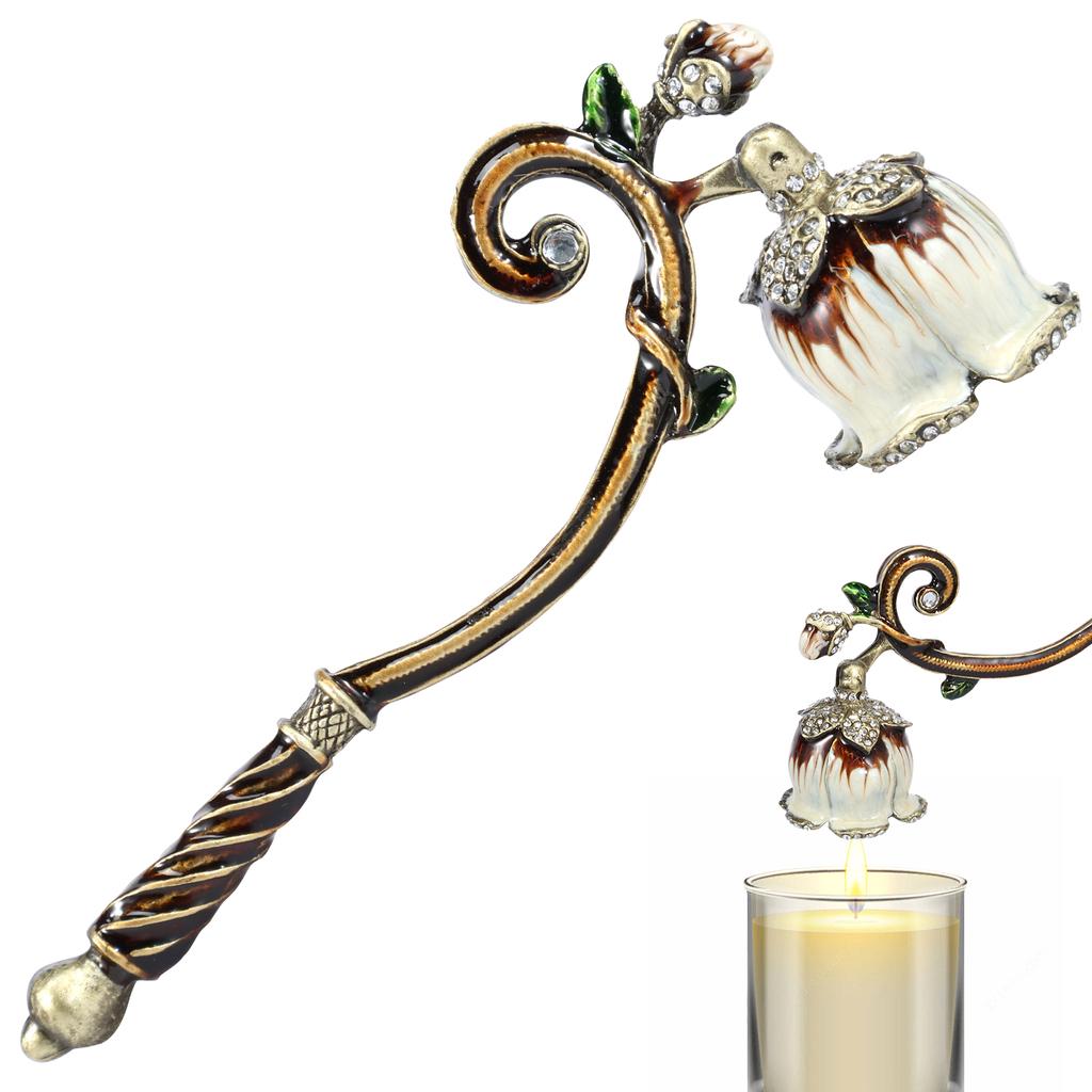 Candle Snuffer Aluminum Alloy Candle Snuffer Exquisite Candles Shade Flower Shape Candles Extinguisher for Table Home Decoration