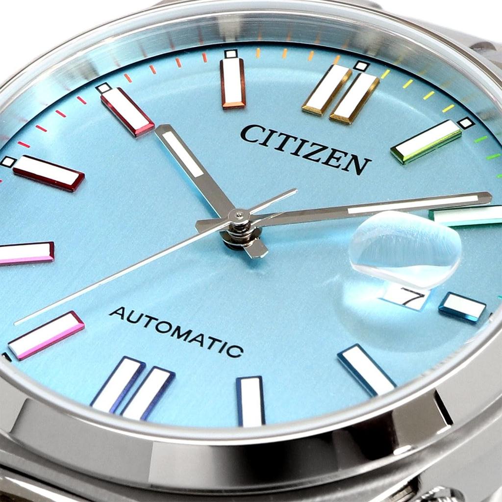 Citizen Tsuyosa Collection Automatic Men's Wristwatch NJ0151-53L Sapphire Glass Ice Blue Rainbow Index Silver