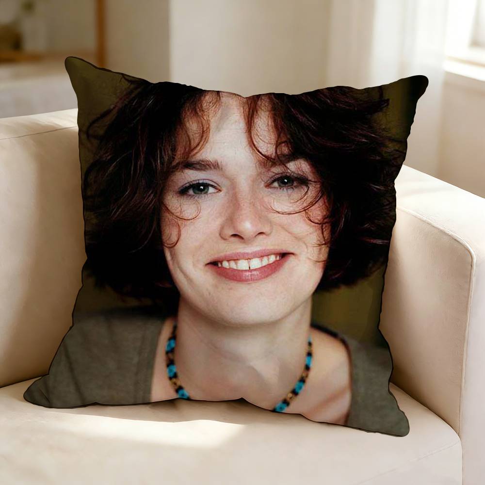 Film and Television Actress LLena HHeadey Square DoubleSided printed Pillow Case Bedroom Bedside Pillow Sofa Cushion Cover