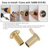 Solid Brass 16mm Door Peephole 200 Degree HD Lens Privacy Cover Titanium Drill Bit Heavy Duty Universal 35-55mm Door