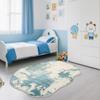 Современный неровный синий ковер для комнат, нескользящий, декоративный, милый коврик для спальни, который можно стирать, КОВРИК ДЛЯ ГОСТИНОЙ, коврик для входной двери, напольные коврики