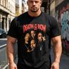 Черная футболка с принтом Death Row Records Стиль обложки журнала Vibe Фан хип-хопа и рэпа Индивидуальная футболка Подходит для обоих Унисекс Унисекс