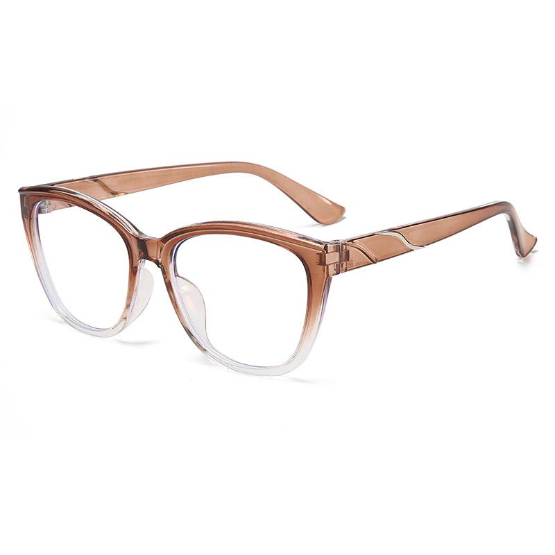 Retro cat eye glasses frame for girls, plain white, black frame anti-blue light glasses frame, literary and artistic fan can be matched with myopia