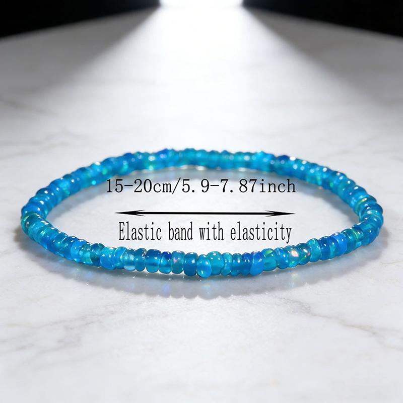 Натуральный Опаловый Браслет Для Женщин Эластичная Резинка Целебный Кристалл Украшение Помогает Поддерживать Эмоциональный Баланс