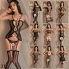 Sex underwear open passion transparent temptation women's stockings one-piece netwear uniform suit