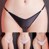 Omen Glossy Thongs эластичное нижнее белье с высоким вырезом прозрачный низ