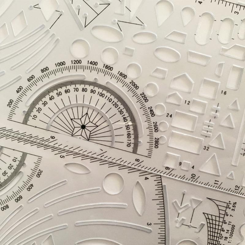 NATO Drawing Template Military Map Marking Drafting Stencil Designing Template Measuring Ruler Military Maps with Guide