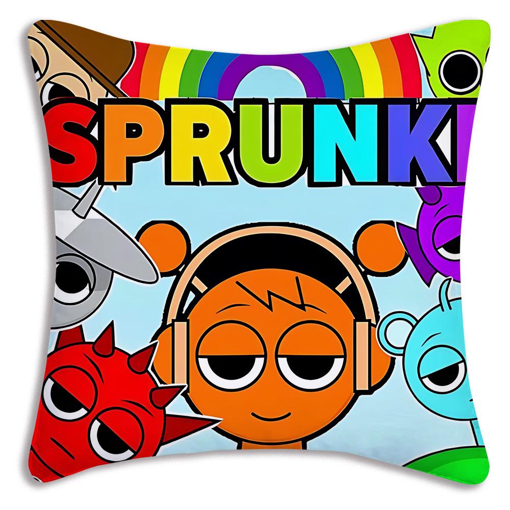 Игровой смешной Для S-SprunkiS Наволочки Мультяшный Диван Декоративный Дом Двусторонняя Печать Короткий Плюш Милый Чехол для Подушки