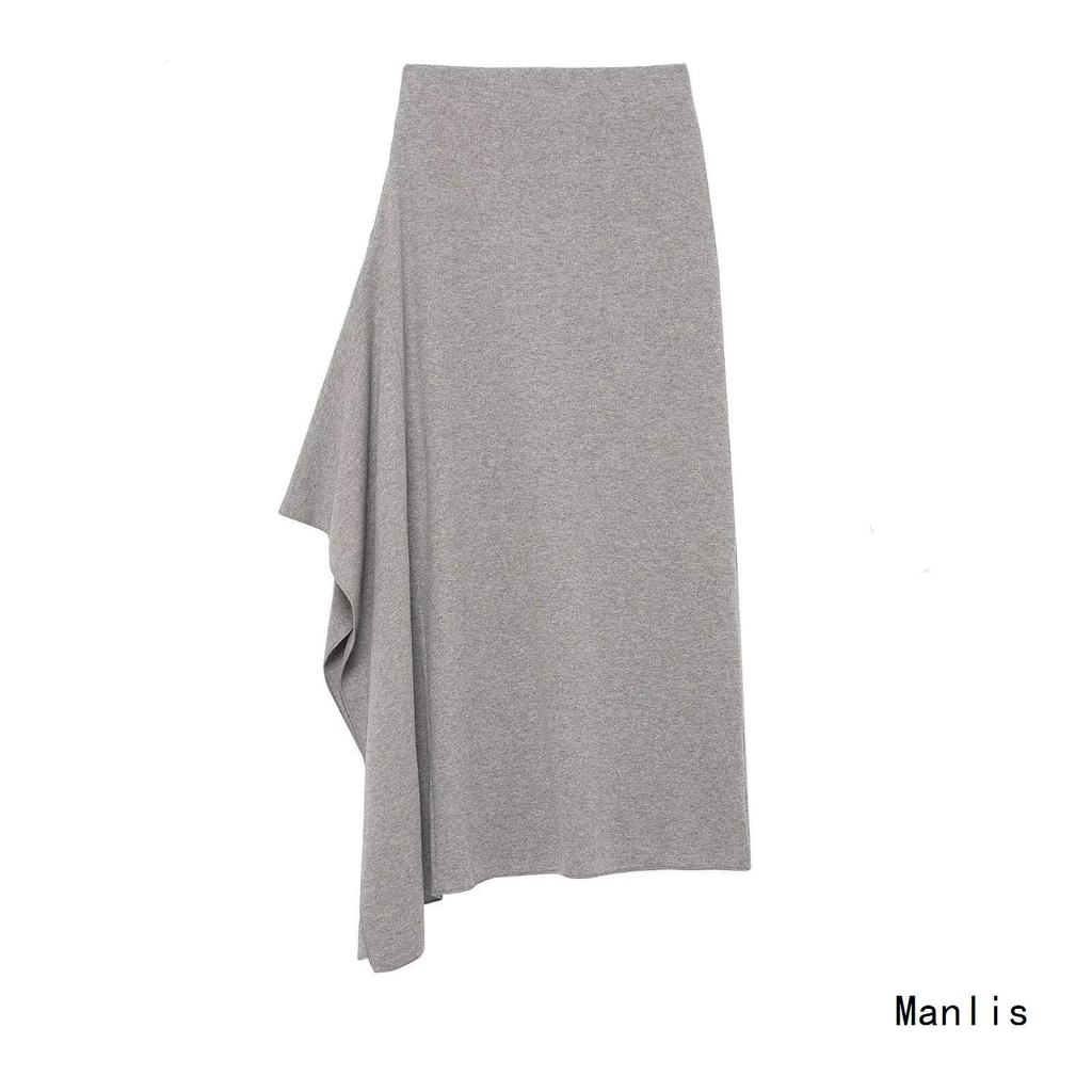 European Style 2025 Asymmetrical Midi Skirt for Women - Fashionable & Trendy