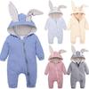 Toddler Infant Baby Boy Girl Rabbit Ear Hooded Jumpsuit Romper Outfits Clothes