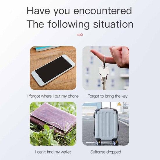 Круглый GPS-трекер с поддержкой Bluetooth, портативный, для ключей, кошелька, багажа, питомцев, искатель предметов, локатор, водонепроницаемый, двусторонняя сигнализация, устройство слежения против потери