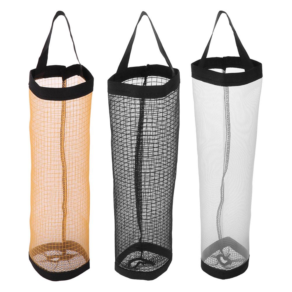 Polyester Mesh Plastic Bag Dispenser Foldable Shopping Bags Carrier Kitchen Gadget