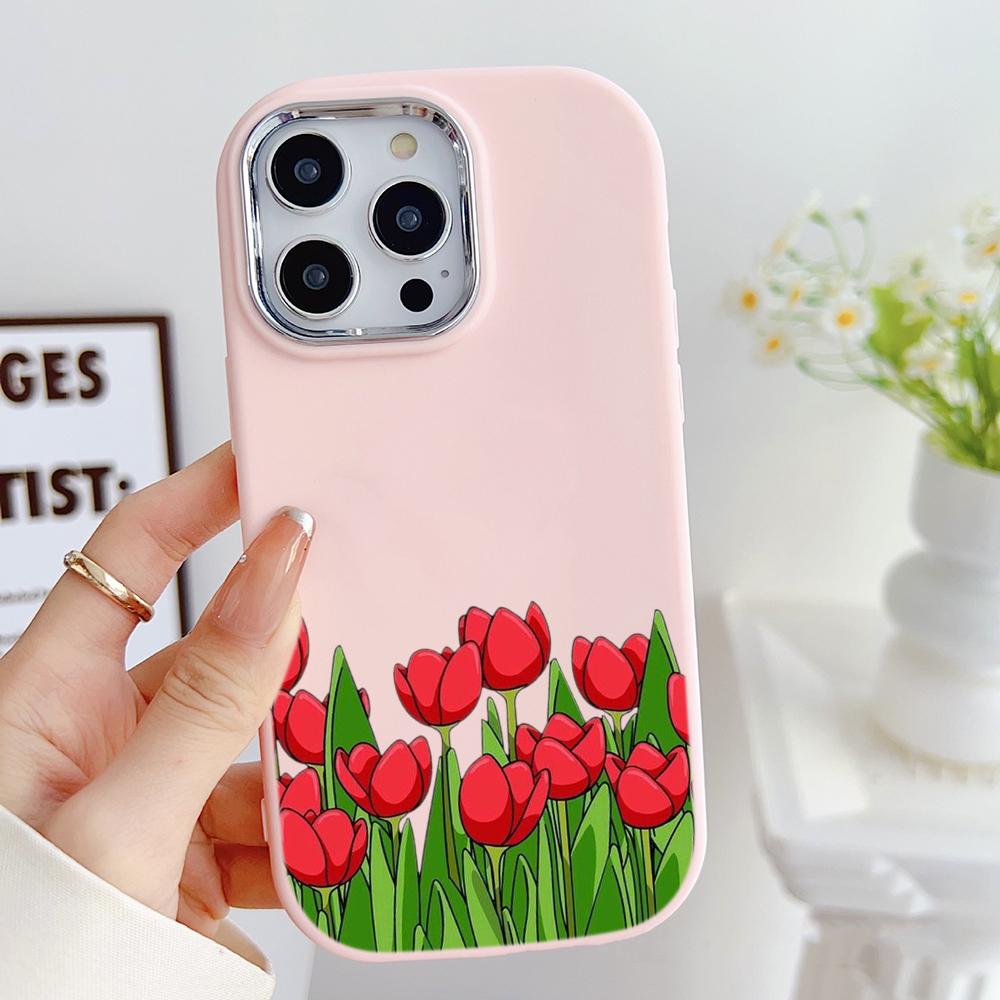 LZ16 Flower Soft Phone Case for Samsung S24 Ultra S23 Plus S21 FE A16 A54 A34 A05s A06 Infinix Hot 40 30i Lens Protection Shockproof Cover