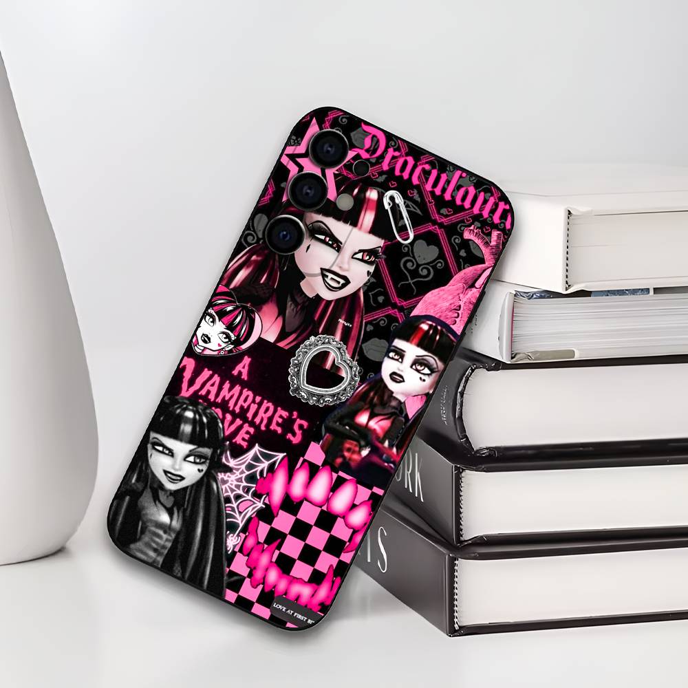 M-MonsterS Мультяшный H-HighS Чехол для телефона для Samsung S25, S24, S21, S22, S23, S30, Ultra, S20, Plus, Fe, Lite, Мягкий черный чехол