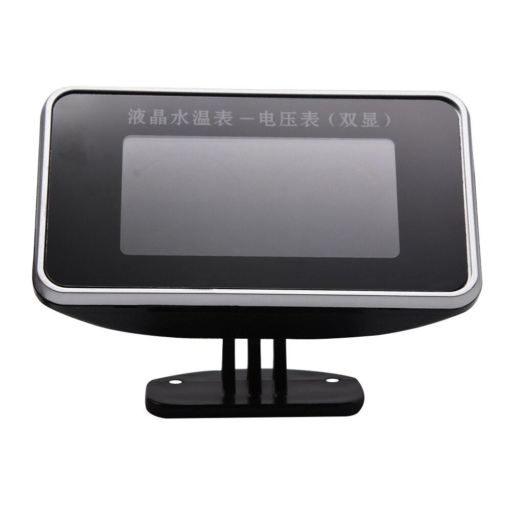 Waterproof LCD Digital Car Truck Voltmeter Water Temp Gauge Temperature Sensor 10mm Temperature Volt Meter 12v