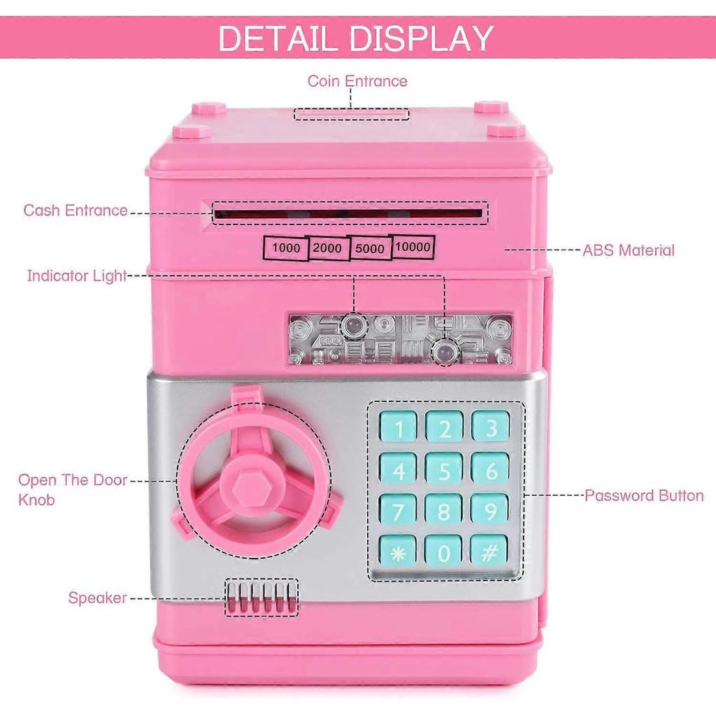 Children's Electronic Piggy Bank Cash Coins Cartoon ATM Cash Cabinet Kids Great Gifts for Kids with