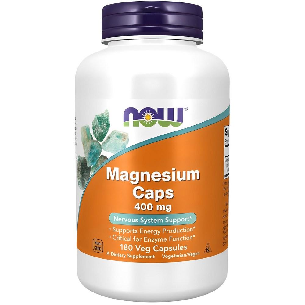 Now Foods Magnesium Capsules 400mg Veggie Capsules 180 Tablets 1 pcs