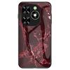For Infinix Smart 8 4G Tempered Glass Case Marble Pattern Anti-Drop Phone Cover