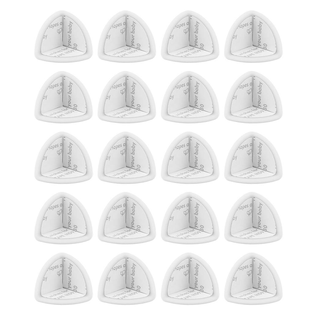 20pcs Desk Corner Protector Safety Silicone Baby Proof Corner Protector for Furniture Pure White