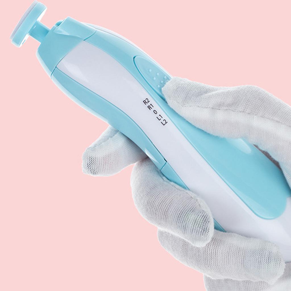 6 In 1 Electronic Baby Nail Clipper File Safe Grinding Heads Nail Trimmer Set for Newborn Manicure