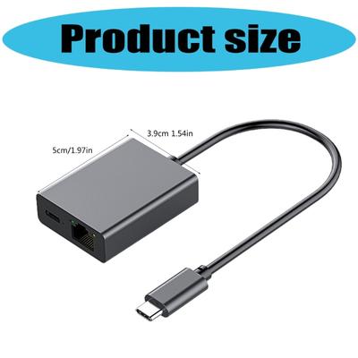 Легкий USB-C Ethernet-адаптер 1000 Мбит/с к RJ45 для потокового устройства, Micro USB к RJ45 для плавного и четкого контента