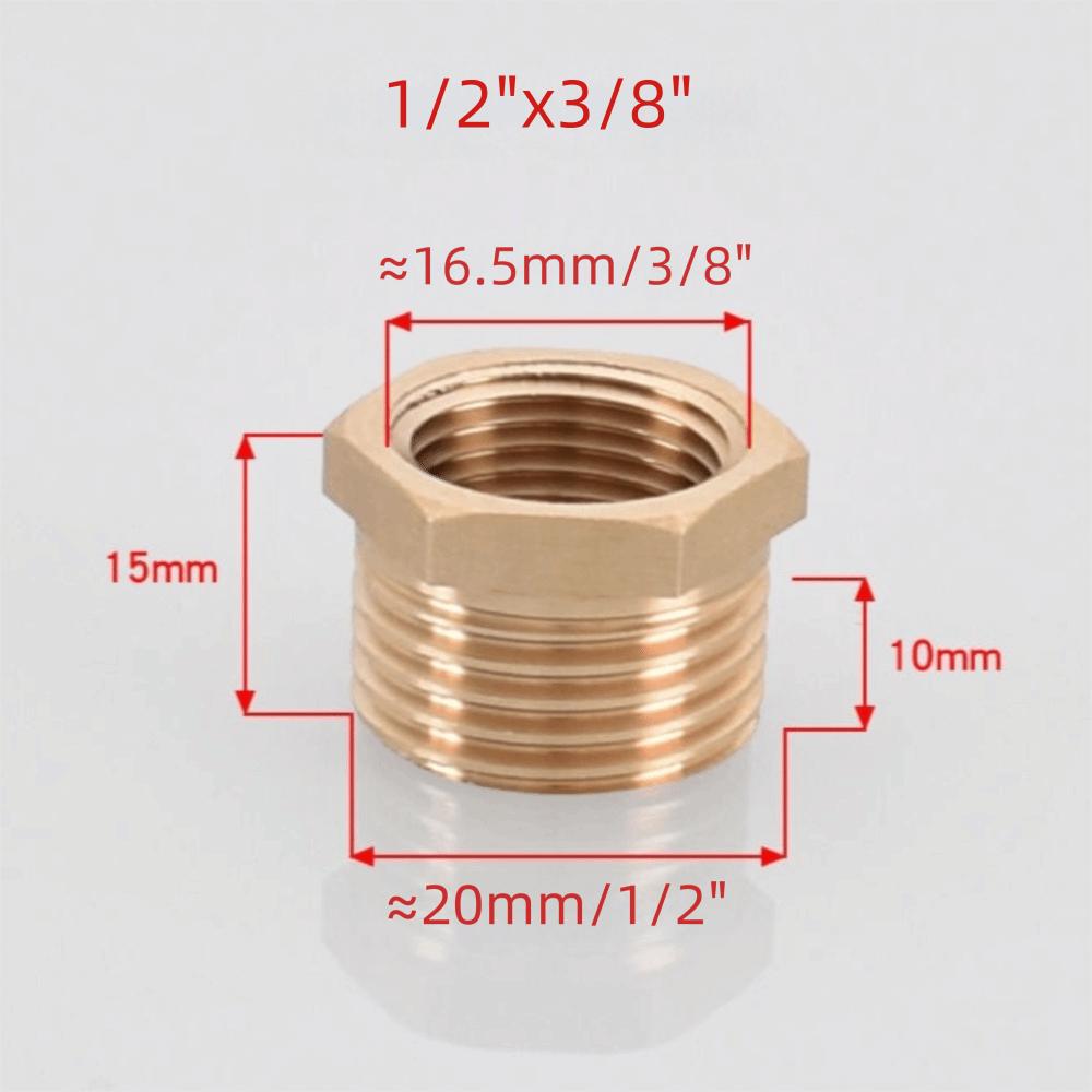Brass Brass Hex Bushing 1/8 1/4 3/8 1/2 3/4 Water Gas Adapter Coupler Reducer Pipe Fitting