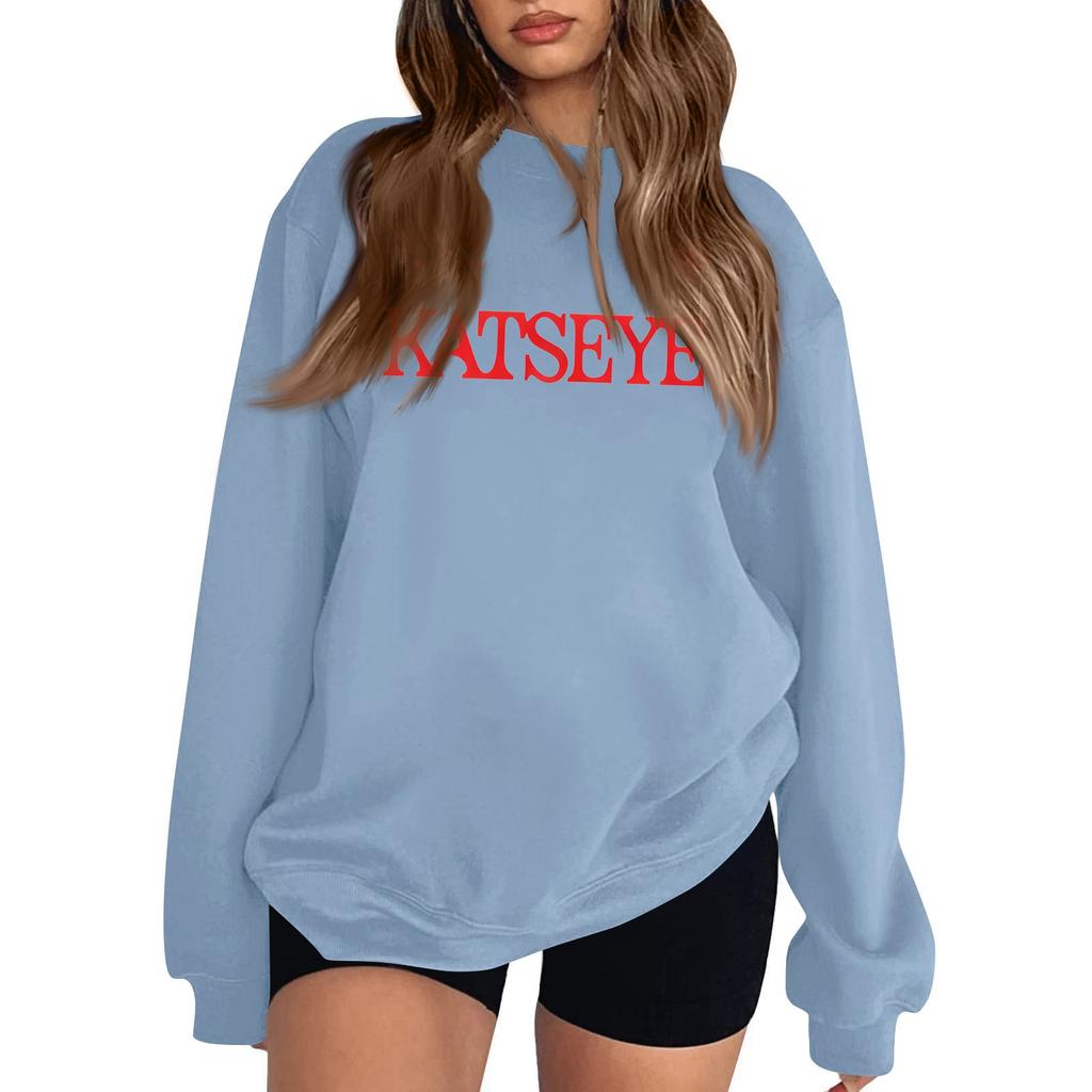 Women's Fashionable And Casual Long Sleeve Printed Pullover Sweatshirt