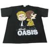 Vintage OASIS Snoopy Peanuts XL 90s Band Liam Double Sided Hanes T-Shirt REPRINT