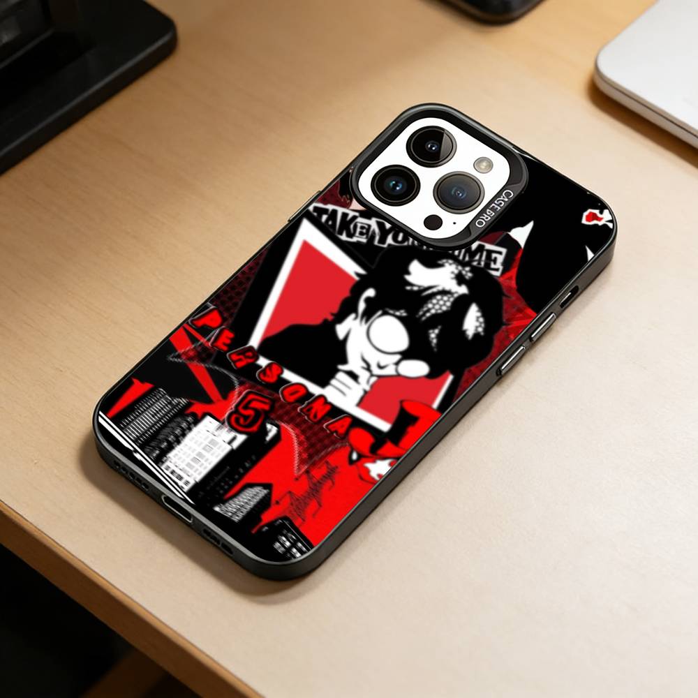 Игры-Обои Persona 5 Чехол для телефона для iPhone 17,16,15,14,13,12,11 Plus,Pro Max,XS,Цветной Посеребренный Внутренний Чехол