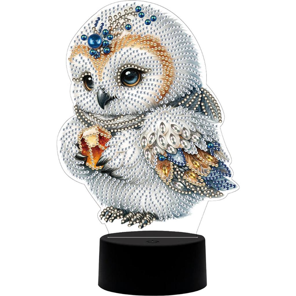 Cute Animal DIY Diamonds Painting Table Lamp Diamond Art Craft Light Ornaments LED Diamond Embroidery Night Lamp Home Decoration