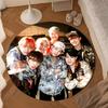 BT kpop Artwork Round Rug for Livingroom,Bedroom, Palyroom, Chair Rug, Area rug, Circle Carpet, Large Size Fan Christmas gift
