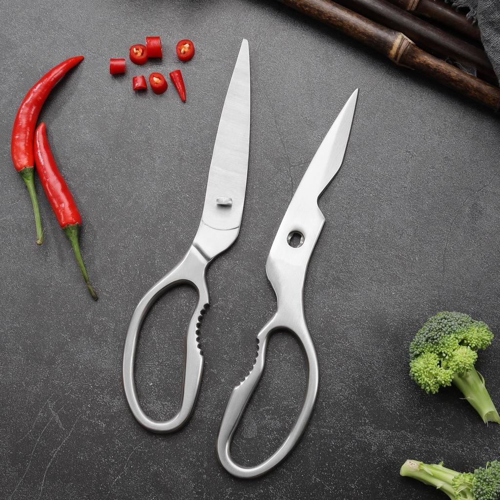 Универсальные кухонные ножницы из нержавеющей стали для мяса, овощей и костей – Разборные и легкие в чистке