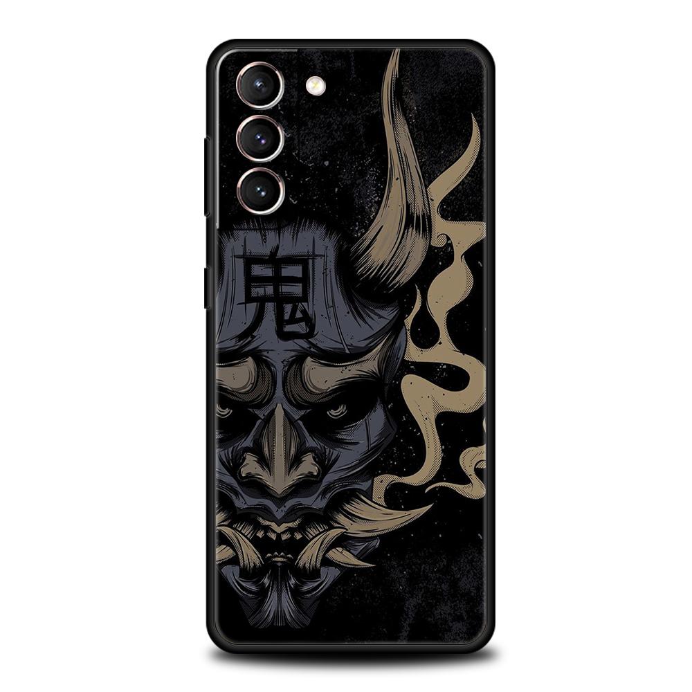 Чехол для телефона Japan Samurai Oni Mask для Samsung Galaxy S24 S23 S22 S20 S21 FE Ultra S10 S10E S9 S8 Plus 5G Силиконовый чехол Capas