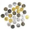 100 шт. пиратская монета испанский дублон охота сундук с сокровищами игрушки украшения на Хэллоуин бронза золото серебро пластик реквизит валюта