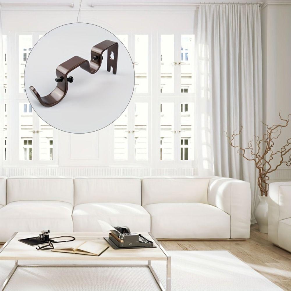 2 шт. Сверхпрочный держатель для римской штанги, Двойная штанга, Двухслойные подвесные кронштейны, Окна