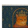 2026 Medieval Cat Calendar with Crowns Whimsical Art Monthly Wall Calendar Unique Gift for Cat Lovers